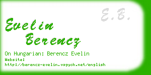 evelin berencz business card